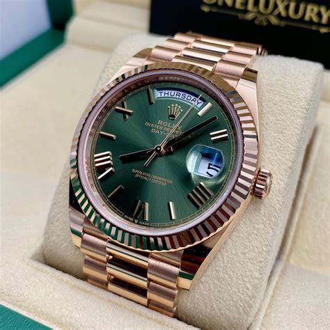 rolex day date arabic green|rolex day date 40 228235.